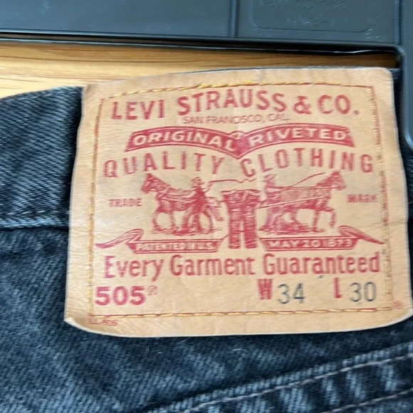 Levi's Black Straight Leg Jeans - Picture 3 of 3